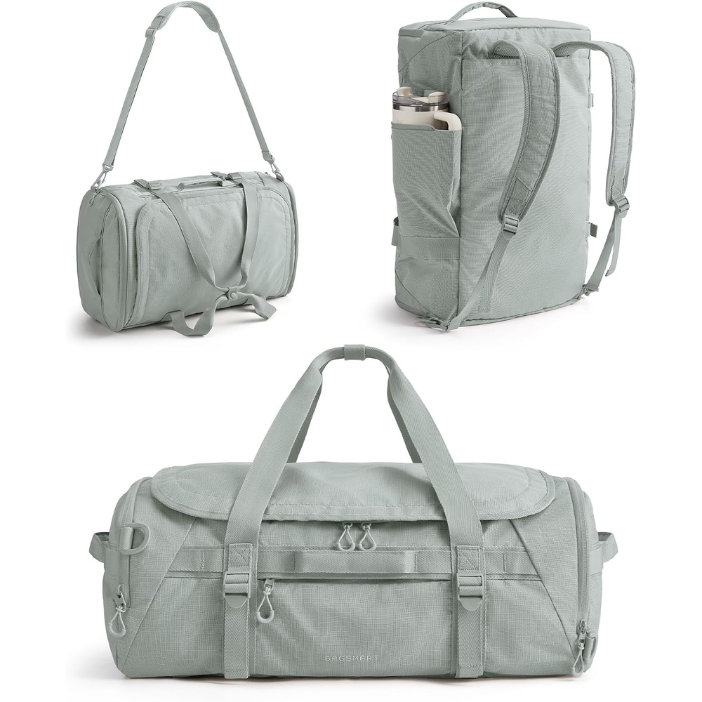 image:imageBAGSMART 4IN1 Duffle Bag for Travel 40L Gym Bag Workout with Wet PocketGray