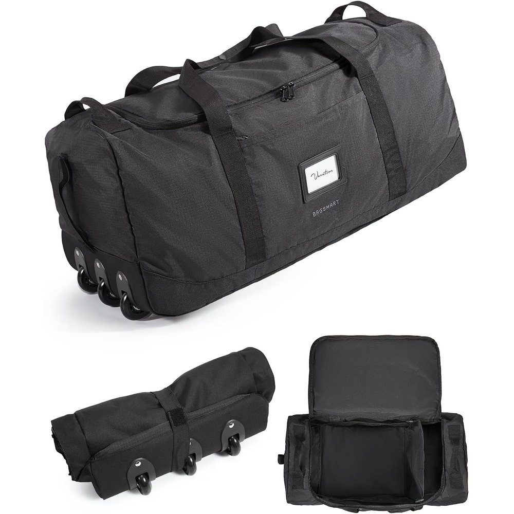 image:imageBAGSMART 83L Foldable Travel Bag Large Duffle Bag Luggage for TravelBlack