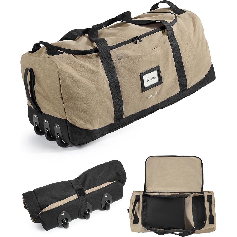 image:imageBAGSMART 83L Foldable Travel Bag Large Duffle Bag Luggage for TravelBrown