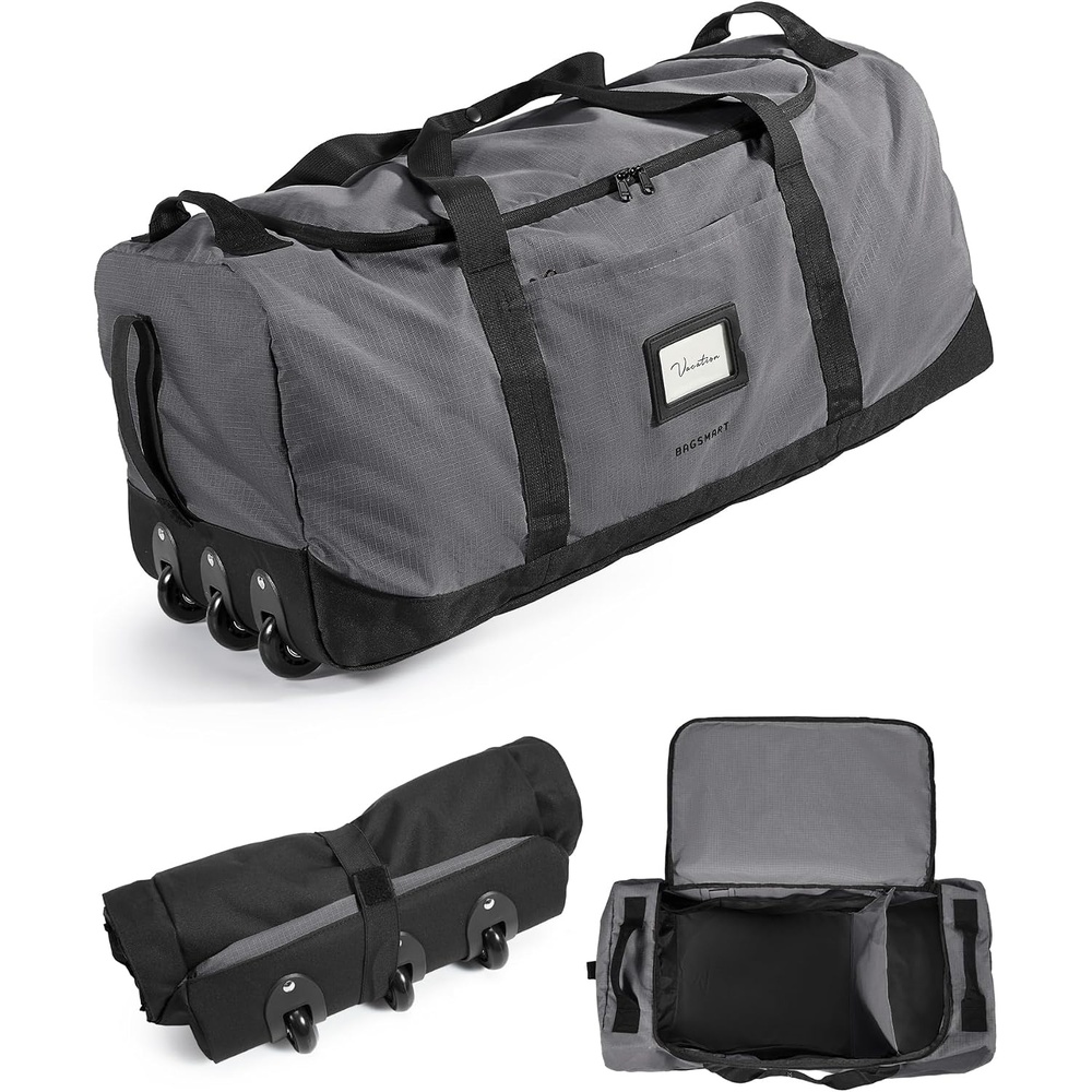 image:imageBAGSMART 83L Foldable Travel Bag Large Duffle Bag Luggage for TravelDark Gray