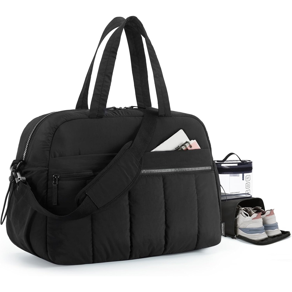 image:imageBAGSMART Duffle Bag for Travel Gym Bag for Women Weekender Carry onBlack