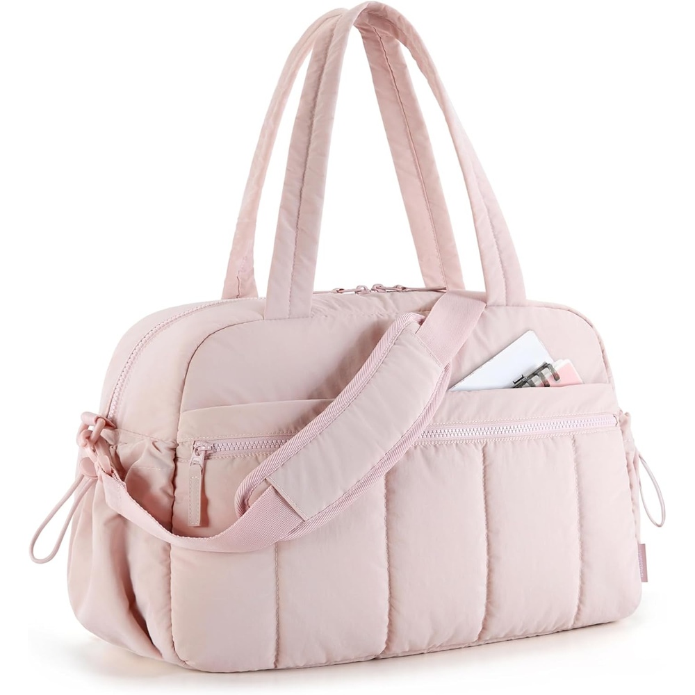 image:imageBAGSMART Duffle Bag for Travel Gym Bag for Women Weekender Carry onCoral Pink