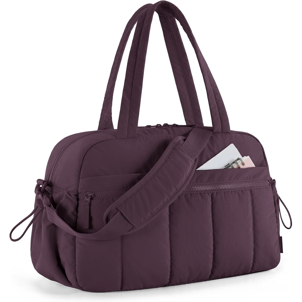 image:imageBAGSMART Duffle Bag for Travel Gym Bag for Women Weekender Carry onGrape