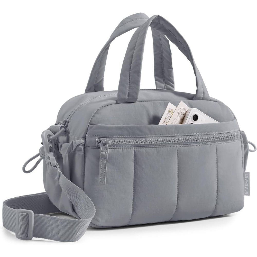 image:imageBAGSMART Duffle Bag for Travel Gym Bag for Women Weekender Carry onGray Lilac