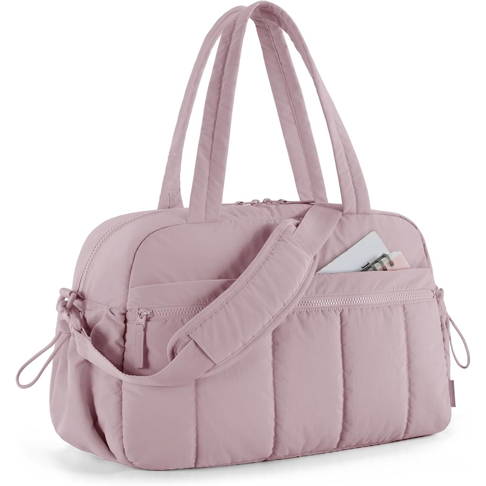 image:imageBAGSMART Duffle Bag for Travel Gym Bag for Women Weekender Carry onOrchid Purple