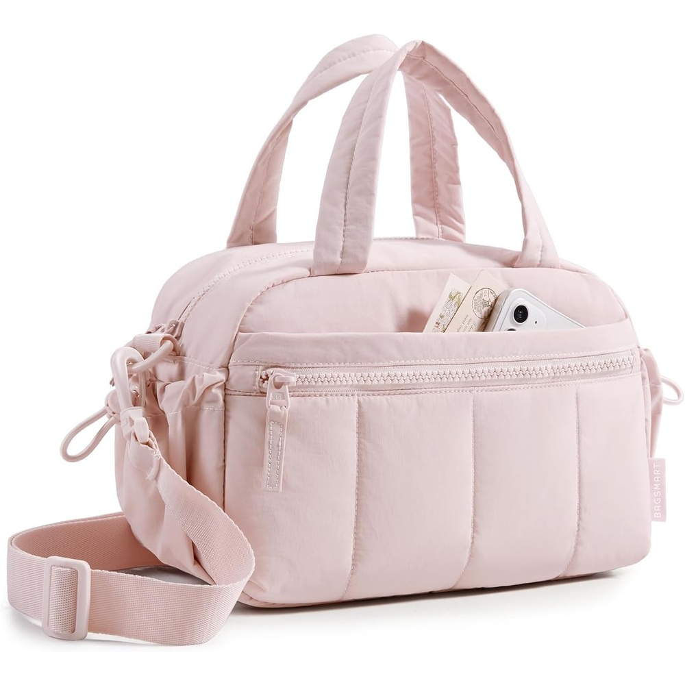 image:imageBAGSMART Duffle Bag for Travel Gym Bag for Women Weekender Carry onPastel Pink
