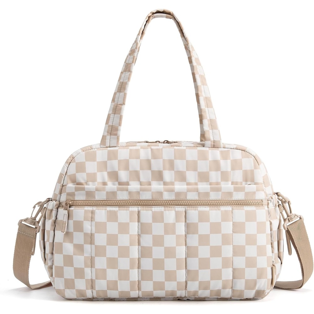 image:imageBAGSMART Duffle Bag for Travel Gym Bag for Women Weekender Carry onRetro Checker