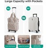 BAGSMART 35L Rolling Duffle Bag with Wheels, Detachable Wheels(Baby Pink)
