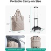 BAGSMART 35L Rolling Duffle Bag with Wheels, Detachable Wheels(Baby Pink)