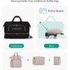 BAGSMART 35L Rolling Duffle Bag with Wheels, Detachable Wheels(Black)