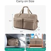 BAGSMART 42L Rolling Duffle Bag with Wheels, Carry On Bag Duffel Bag for Travel, Wet Pocket Duffle Bag with Wheels and Handle, Beige(Beige)