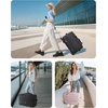 BAGSMART 42L Rolling Duffle Bag with Wheels, Carry On Bag Duffel Bag for Travel, Wet Pocket Duffle Bag with Wheels and Handle, Beige(Charcoal)