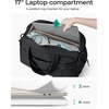BAGSMART Duffle Bag for Travel, Gym Bag for Women, Weekender Carry on(Black)