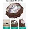 BAGSMART Duffle Bag for Travel, Gym Bag for Women, Weekender Carry on(Chocolate)