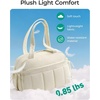 BAGSMART Duffle Bag for Travel, Gym Bag for Women, Weekender Carry on(M-Ivory)