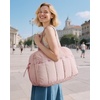 BAGSMART Duffle Bag for Travel, Gym Bag for Women, Weekender Carry on(Pink)