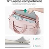 BAGSMART Duffle Bag for Travel, Gym Bag for Women, Weekender Carry on(Pink)
