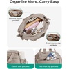BAGSMART Duffle Bag for Travel, Gym Bag for Women, Weekender Carry on(Tan)