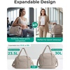 BAGSMART Expandable Personal Item Travel Bag, 2 Set Duffel Bag for Women(Chocolate)