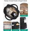 BAGSMART Gym Bag for Women, 2-PC Puffer Travel Duffle Bag Carry On Tote Bag(Black)