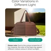 BAGSMART Gym Bag for Women, 2-PC Puffer Travel Duffle Bag Carry On Tote Bag(Coffee Brown)