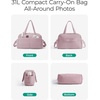 BAGSMART Gym Bag for Women, 2-PC Puffer Travel Duffle Bag Carry On Tote Bag(Misty Purple)