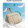 BAGSMART Gym Bag for Women, Carry on Travel Duffel Bag, Water-resistant Weekender with Shoe Compartment for Gym Travel Work, Desert, Medium(Chocolate)