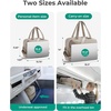 BAGSMART Gym Bag for Women, Carry on Travel Duffel Bag, Water-resistant Weekender with Shoe Compartment for Gym Travel Work, Desert, Medium(Khaki)