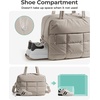 BAGSMART Gym Bag for Women, Carry on Travel Duffel Bag, Water-resistant Weekender with Shoe Compartment for Gym Travel Work, Desert, Medium(Khaki)
