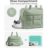 BAGSMART Gym Bag for Women, Carry on Travel Duffel Bag, Water-resistant Weekender with Shoe Compartment for Gym Travel Work, Desert, Medium(M-Green)