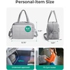 BAGSMART Gym Bag for Women, Carry on Travel Duffel Bag, Water-resistant Weekender with Shoe Compartment for Gym Travel Work, Desert, Medium(M-Grey)