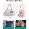 BAGSMART Gym Bag for Women, Carry on Travel Duffel Bag, Water-resistant Weekender with Shoe Compartment for Gym Travel Work, Desert, Medium(M-Light Pink)