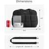BAGSMART Gym Bag for Women, Personal Item Puffer Duffle Bag, Weekender Overnight Carry On Tote Handag for Travel(Black)