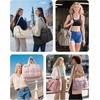 BAGSMART Gym Bag for Women, Personal Item Puffer Duffle Bag, Weekender Overnight Carry On Tote Handag for Travel(Black)
