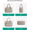 BAGSMART Gym Bag for Women, Personal Item Puffer Duffle Bag, Weekender Overnight Carry On Tote Handag for Travel(Camel)