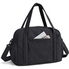 BAGSMART Expandable Personal Item Travel Bag, 2 Set Duffel Bag for Women(Black)