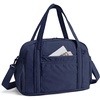 BAGSMART Expandable Personal Item Travel Bag, 2 Set Duffel Bag for Women(Navy Blue)
