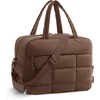 BAGSMART Gym Bag for Women, Carry on Travel Duffel Bag, Water-resistant Weekender with Shoe Compartment for Gym Travel Work, Desert, Medium(Chocolate)