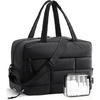 BAGSMART Gym Bag for Women, Carry on Travel Duffel Bag, Water-resistant Weekender with Shoe Compartment for Gym Travel Work, Desert, Medium(Classic)