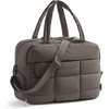 BAGSMART Gym Bag for Women, Carry on Travel Duffel Bag, Water-resistant Weekender with Shoe Compartment for Gym Travel Work, Desert, Medium(Dim Gray)