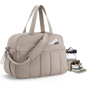 BAGSMART Duffle Bag for Travel, Gym Bag for Women, Weekender Carry on(Brown)