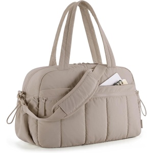 BAGSMART Duffle Bag for Travel, Gym Bag for Women, Weekender Carry on(Camel)