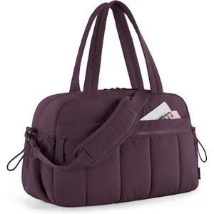 BAGSMART Duffle Bag for Travel, Gym Bag for Women, Weekender Carry on(Grape)