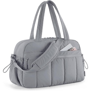 BAGSMART Duffle Bag for Travel, Gym Bag for Women, Weekender Carry on(Gray)