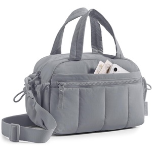 BAGSMART Duffle Bag for Travel, Gym Bag for Women, Weekender Carry on(Gray Lilac)