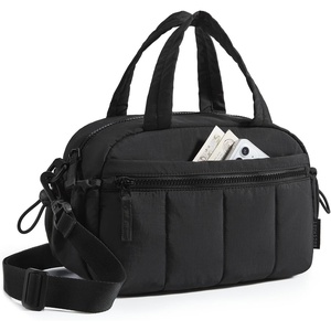 BAGSMART Duffle Bag for Travel, Gym Bag for Women, Weekender Carry on(Jet Black)