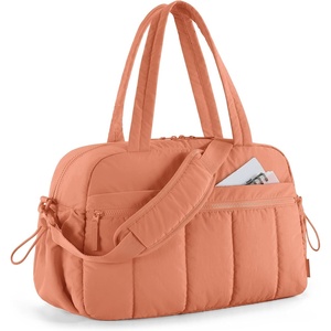 BAGSMART Duffle Bag for Travel, Gym Bag for Women, Weekender Carry on(Orange)