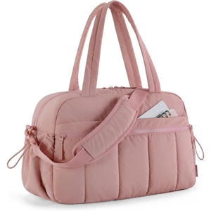BAGSMART Duffle Bag for Travel, Gym Bag for Women, Weekender Carry on(Peach)