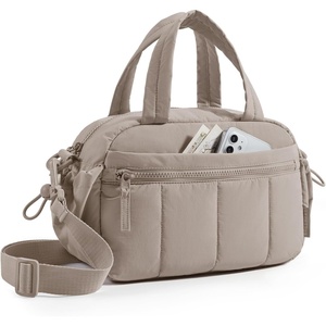 BAGSMART Duffle Bag for Travel, Gym Bag for Women, Weekender Carry on(Tan)