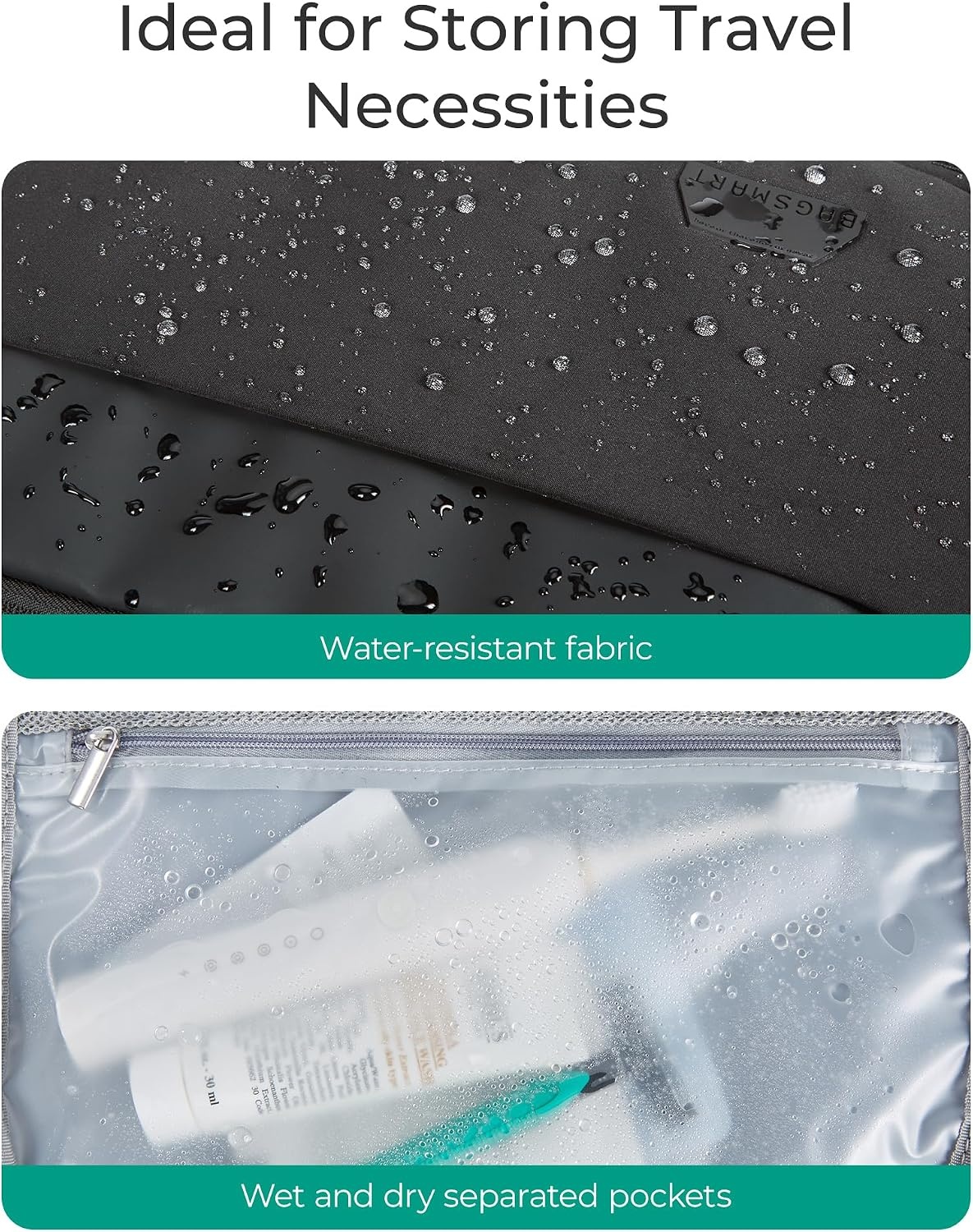 image:imageBAGSMART 28L WaterResistant Travel Backpack USB Port 173 Laptop BlackPink